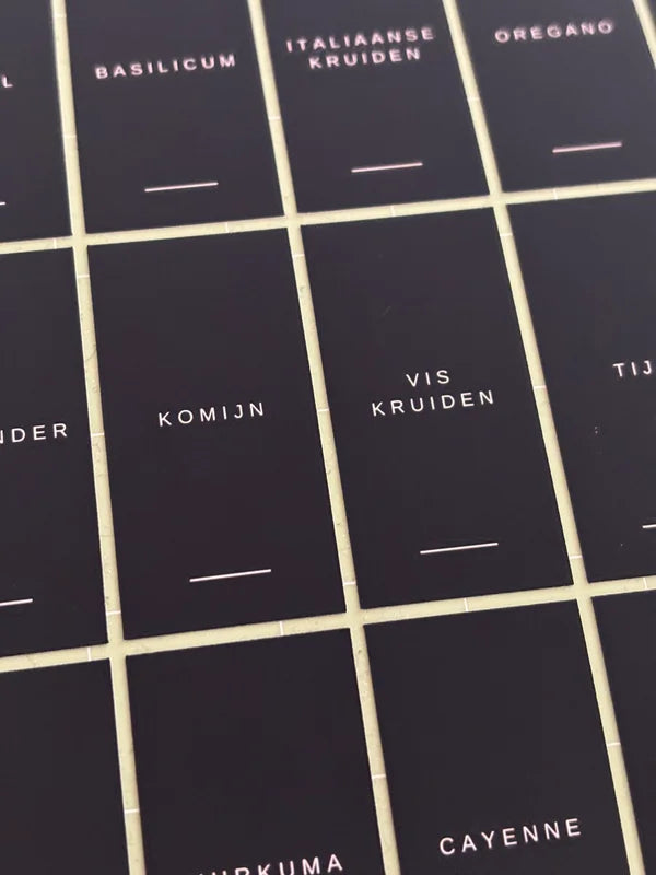 Kruidenlabels 3x6 || ZWART