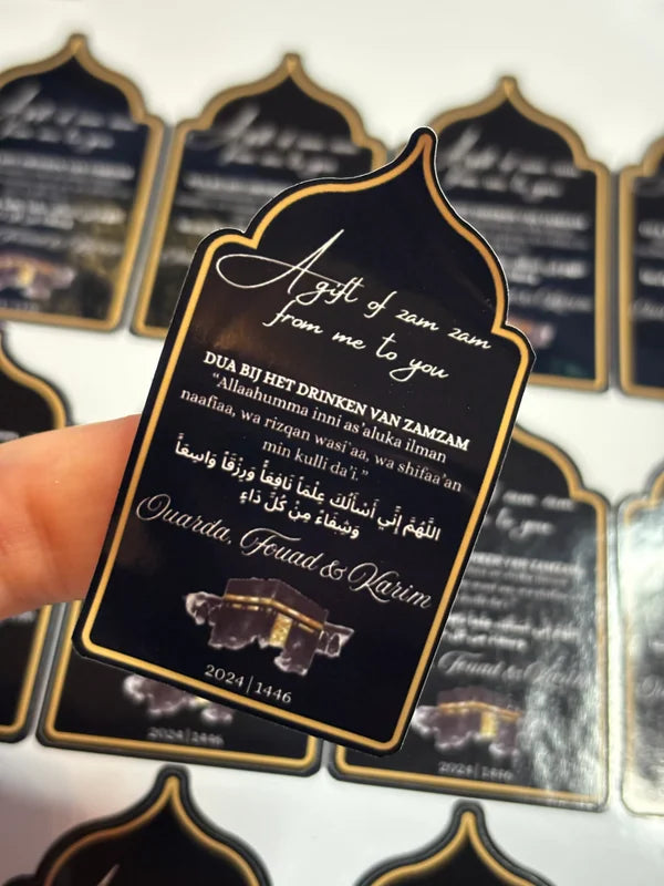 A gift of zamzam stickers