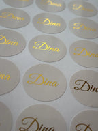 Ronde stickers || goudfolie