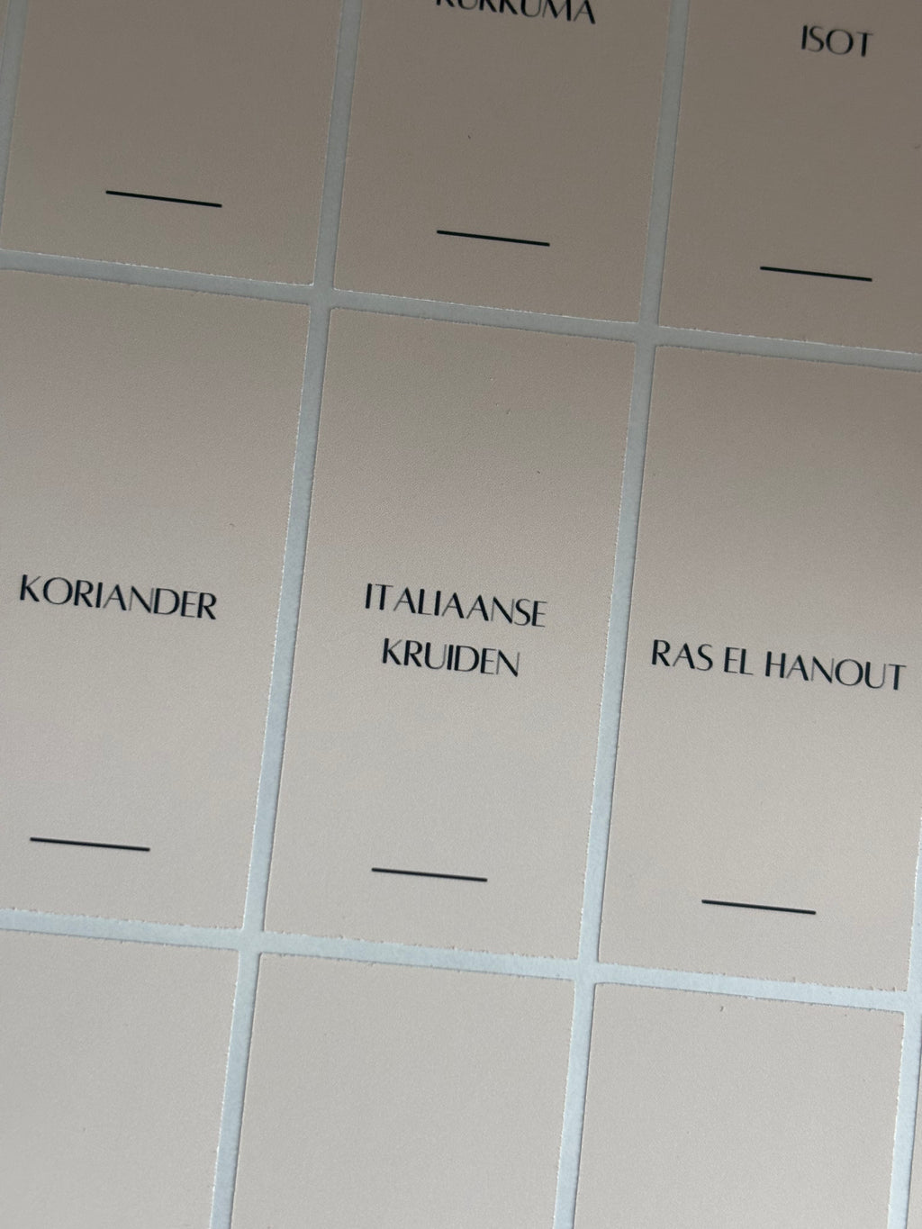 kruidenlabels Beige Alta