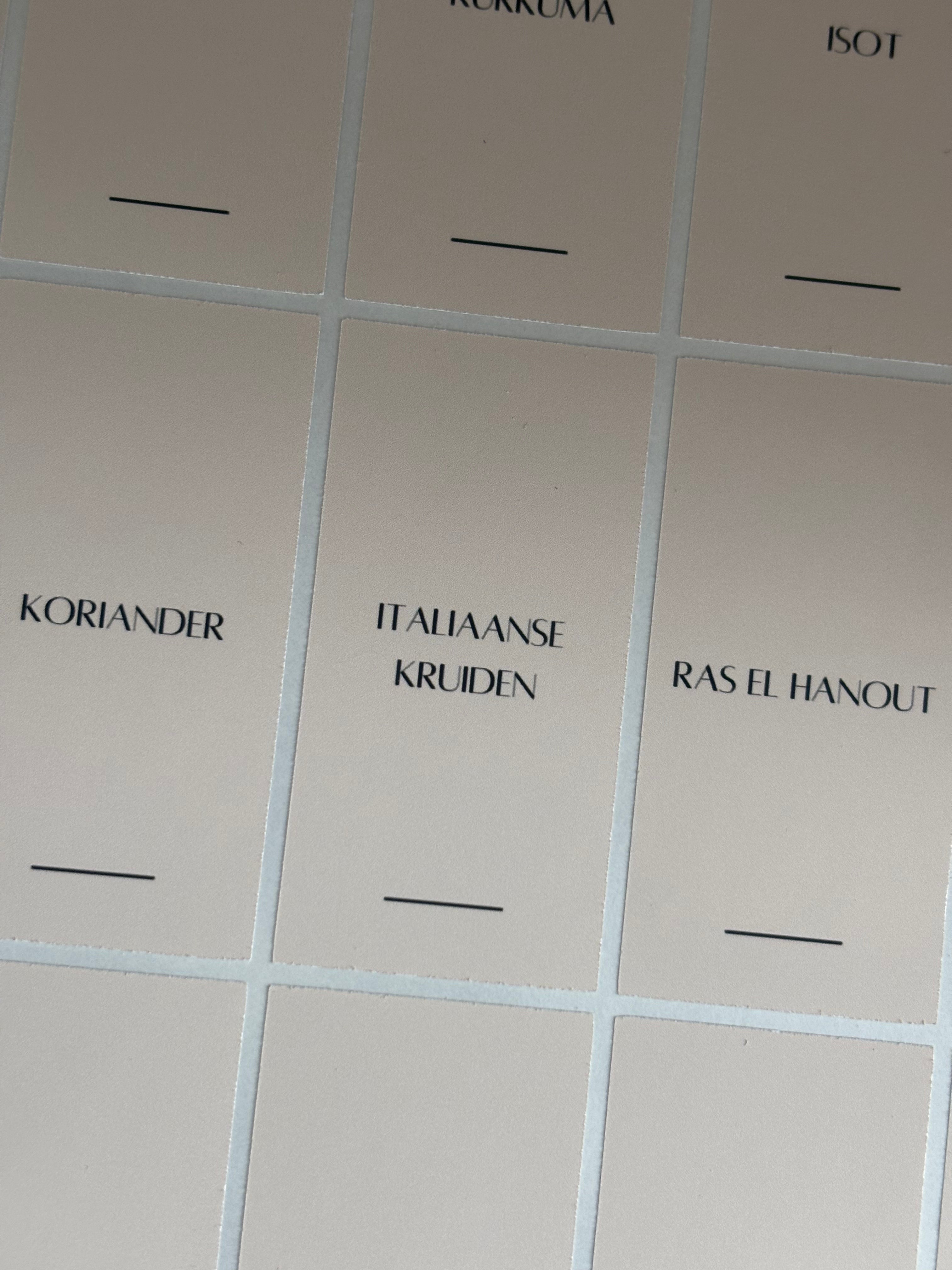 kruidenlabels Beige Alta