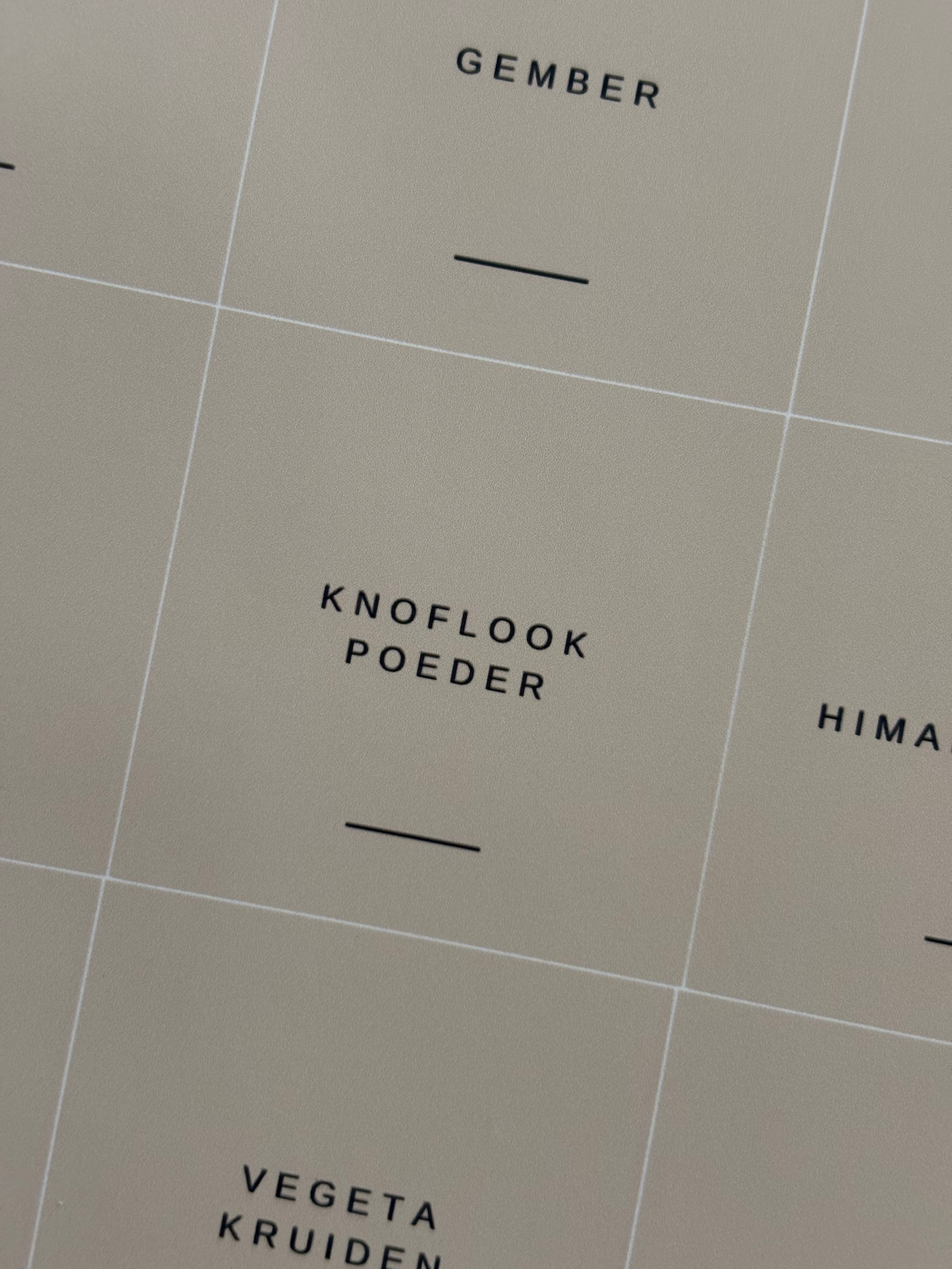 kruidenlabels Beige Arimo